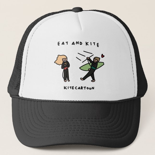 Kiteboarding/kitesurfing - Eat and Kite hat (Front)