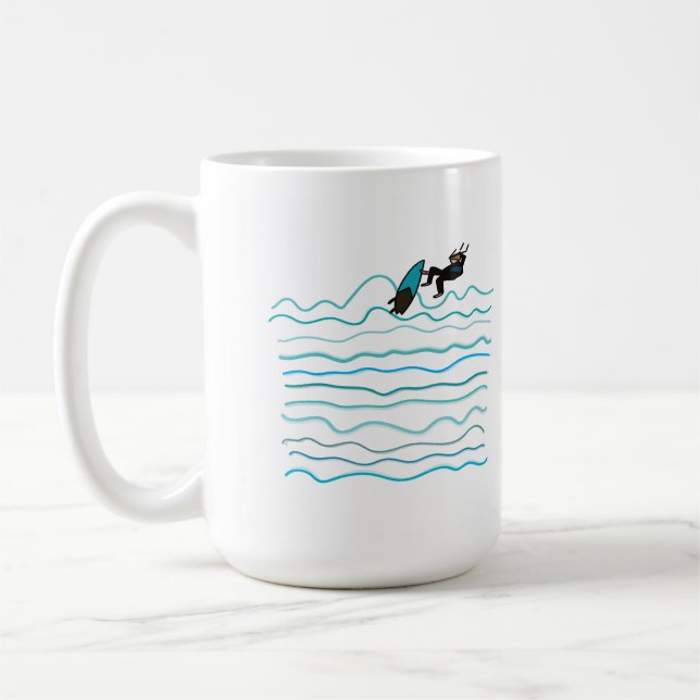 Kiteboarding/kitesurfing - wave kitesurf couple coffee mug (Left)