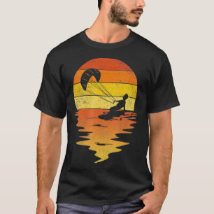 Kiteboarding  retro sunset 70s vintage Kiteboardin T-Shirt
