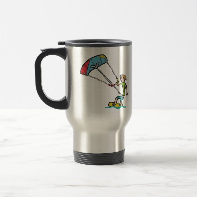 Kiteboarding Travel Mug (Left)
