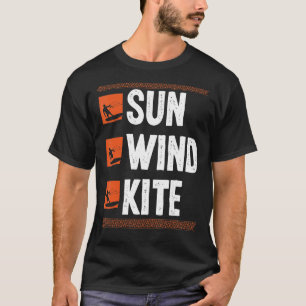 Kiteboarding Vintage Sund Wind Kite Kitesurfing Ki T-Shirt