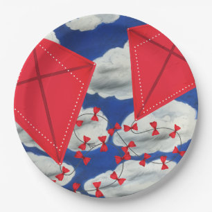 Kites and Klouds Paper Plate