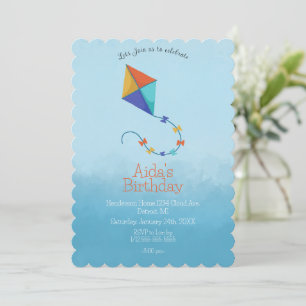 Kites in the Sky Invitation: Colourful  Invitation