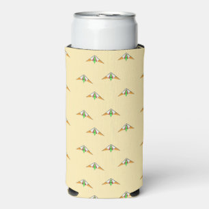 Kites on pale orange seltzer can cooler