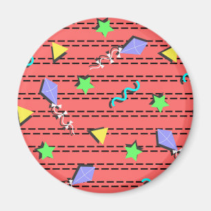 kites, stars, triangles and curvy lines magnet