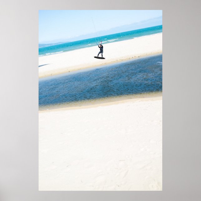 Kitesurfer boosts an air poster (Front)