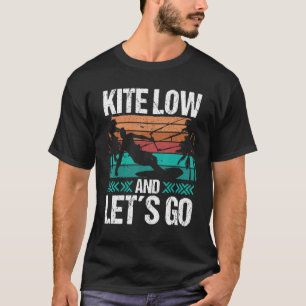 Kitesurfer Kite low and lets go Kiteboarder Vintag T-Shirt