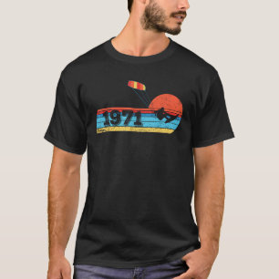 Kitesurfer Kitesurfing Birthday Vintage 1971 born T-Shirt