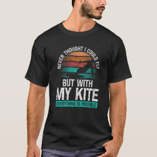 Kitesurfer Vintage Kite Kiteboarder Kitesurfing Re T-Shirt