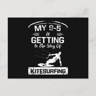 Kitesurfing 9-5 Week Profession Kiting Surfing Postcard