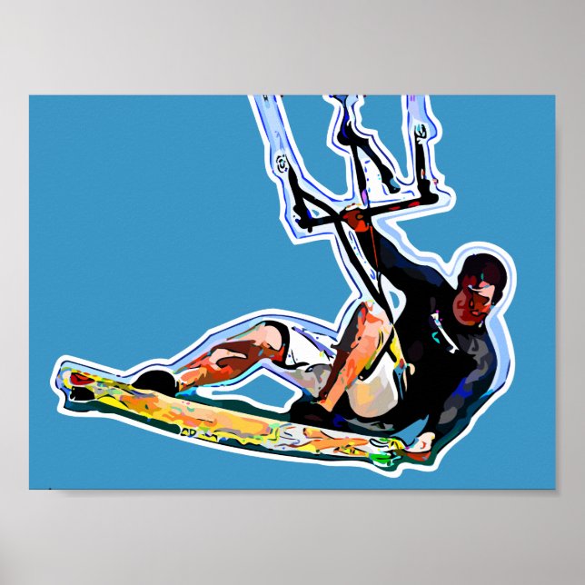 Kitesurfing athlete poster (Front)
