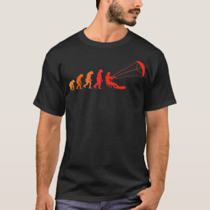Kitesurfing Evolution Sufing Surfer Gift Kitesurfi T-Shirt