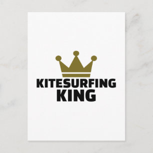Kitesurfing king postcard