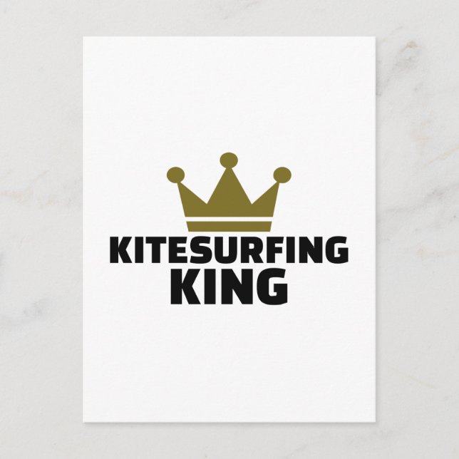 Kitesurfing king postcard (Front)