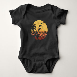 Kitesurfing Retro Kiteboarding Wave Surfer Baby Bodysuit