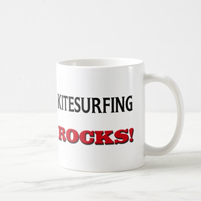 Kitesurfing Rocks Coffee Mug (Right)