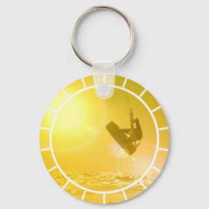 Kitesurfing Silhouette Keychain
