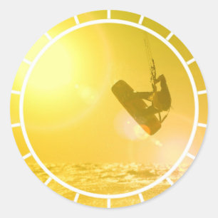 Kitesurfing Silhouette Stickers