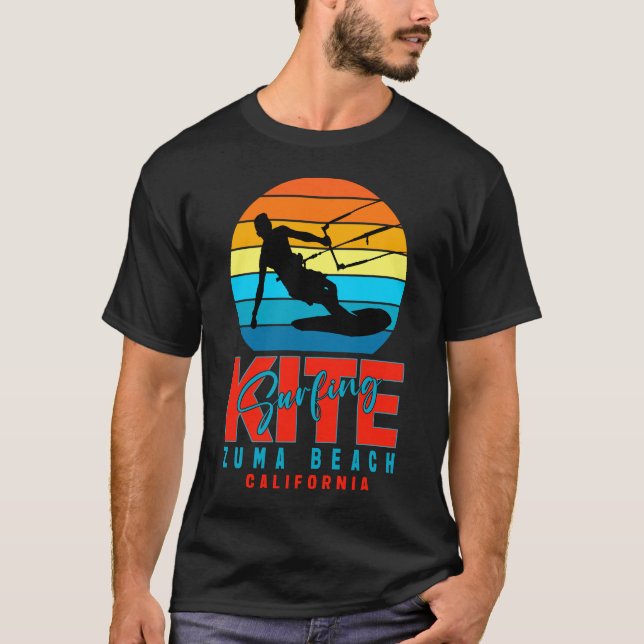 Kitesurfing Zuma Beach T-Shirt (Front)
