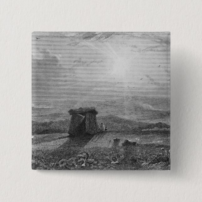 Kits Cot House 2 Inch Square Button (Front)