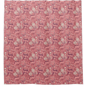 kitsch illustration pink deer cottagecore