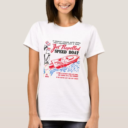 Kitsch Vintage Toy Ad 'Jet Propelled Speed Boat' T-Shirt