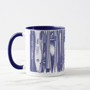 Kitschen Fatty Desk Mug Deli Blue
