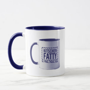 Kitschen Fatty Kitschen Fatty Logo Mug Mug Blue