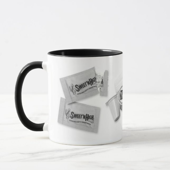 Kitschen Fatty Light & Sweet Slick Black Mug (Left)