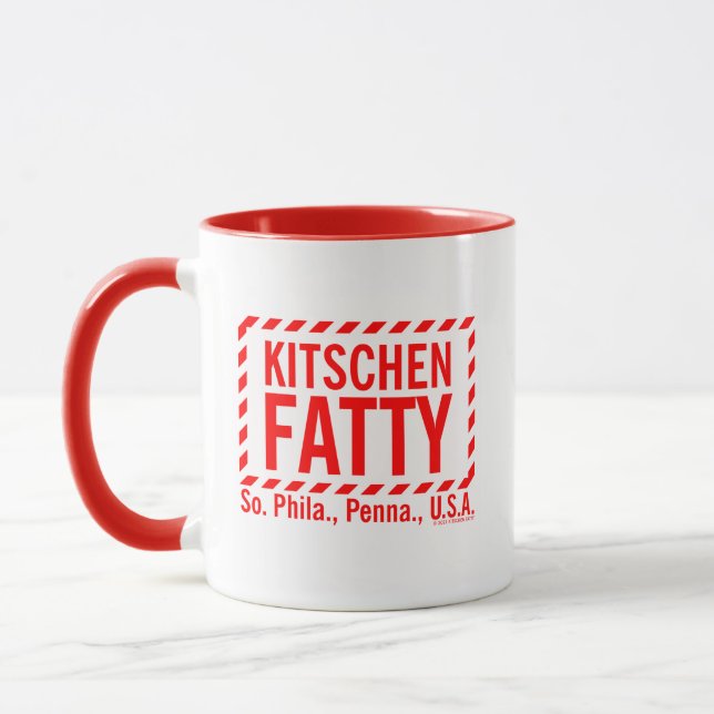 Kitschen Fatty Logo Mug Diner Red (Left)