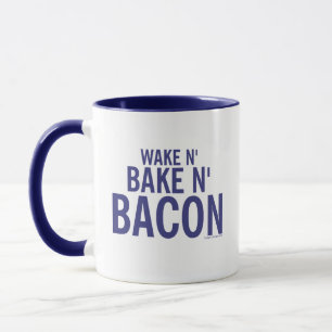 Kitschen Fatty Wake N' Bacon Mug Deli Blue