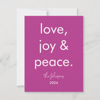 Kitschmas Modern Hip Christmas Pink Photo Holiday Card