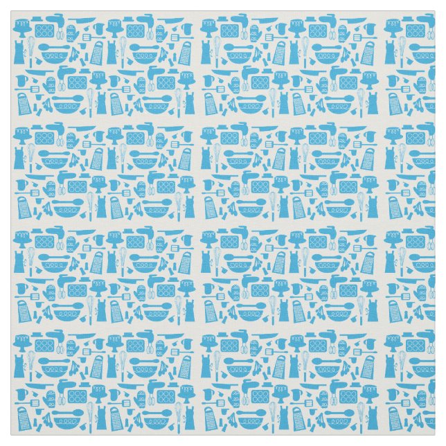 Kitschy Kitchen Pattern Fabric (Swatch)