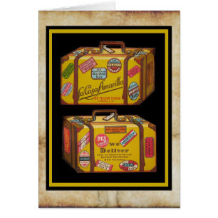 Kitschy old travel-themed menu design!