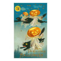 Kitschy Quirky Vintage Halloween Postcard, 1910