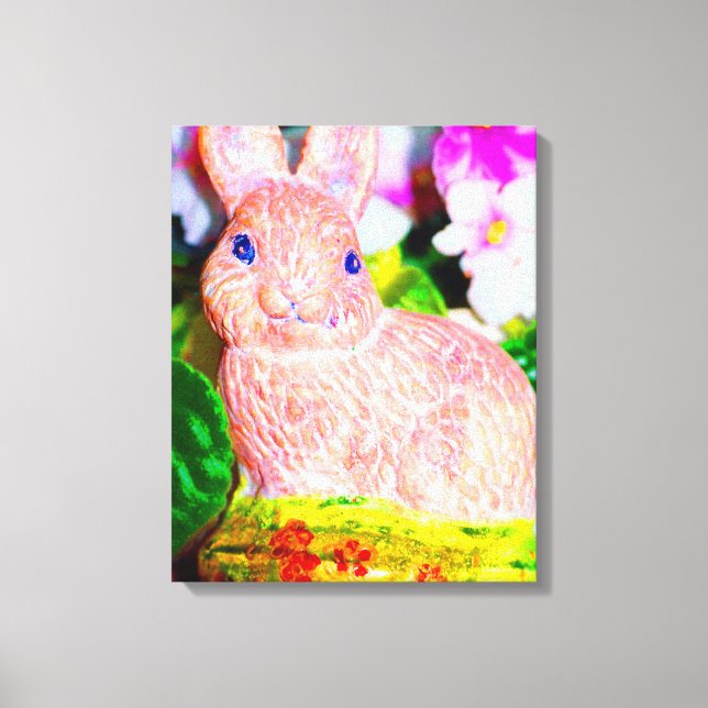 Kitschy rabbit  canvas print (Front)
