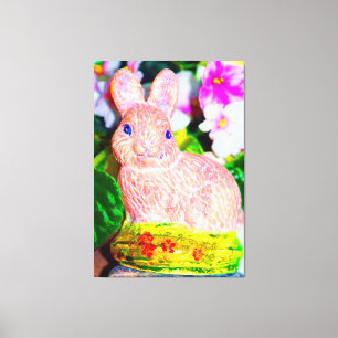 Kitschy rabbit  canvas print