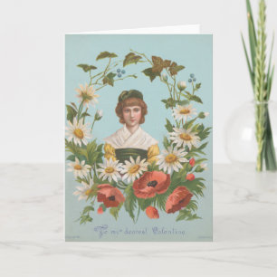 Kitschy Retro German Valentine's Card, 1884 Card