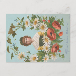 Kitschy Retro German Valentine's Card, 1884 Postcard