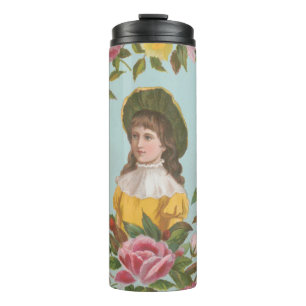 Kitschy Vintage German Valentine's Card Thermal Tumbler