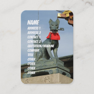 Kitsune キツネ (Fox) with Key in Mouth Business Card