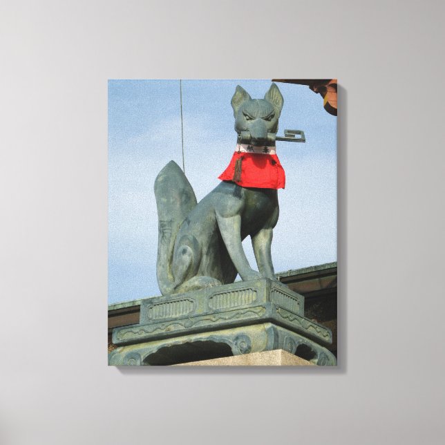 Kitsune キツネ (Fox) with Key in Mouth Canvas Print (Front)