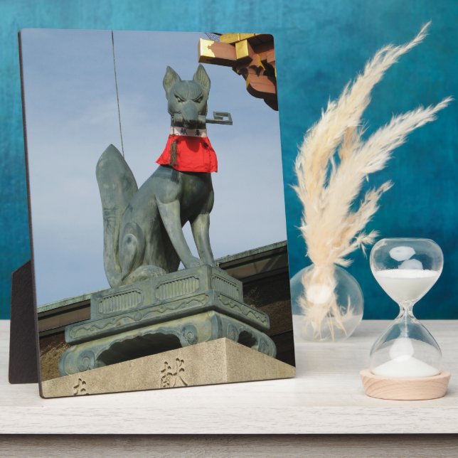 Kitsune キツネ (Fox) with Key in Mouth Plaque (Side)