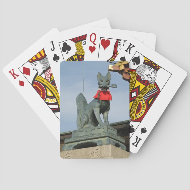 Kitsune キツネ (Fox) with Key in Mouth Playing Cards (Back)