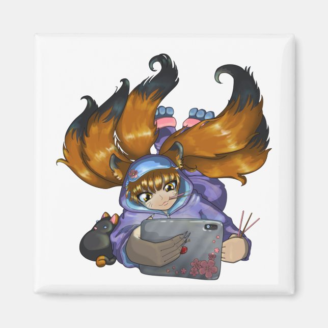 Kitsune Life Magnet (Front)