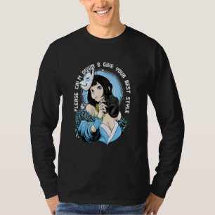 Kitsune Photography Girl Sad Aesthetic Edgy Stree T-Shirt
