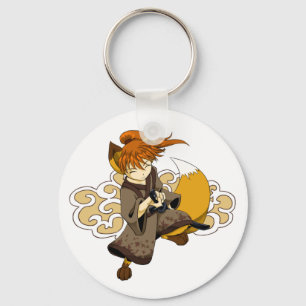 Kitsune Samurai Keychain