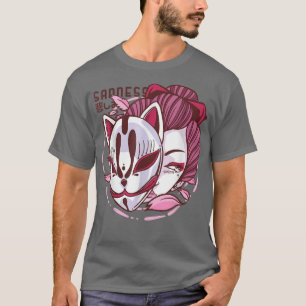 Kitsune the Japanese Nine Tailed Fo Mask Tradition T-Shirt