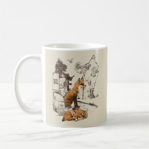 Kitsune - Traditional Japanese Streetwear Design Coffee Mug