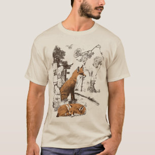 Kitsune - Traditional Japanese Streetwear Design T-Shirt